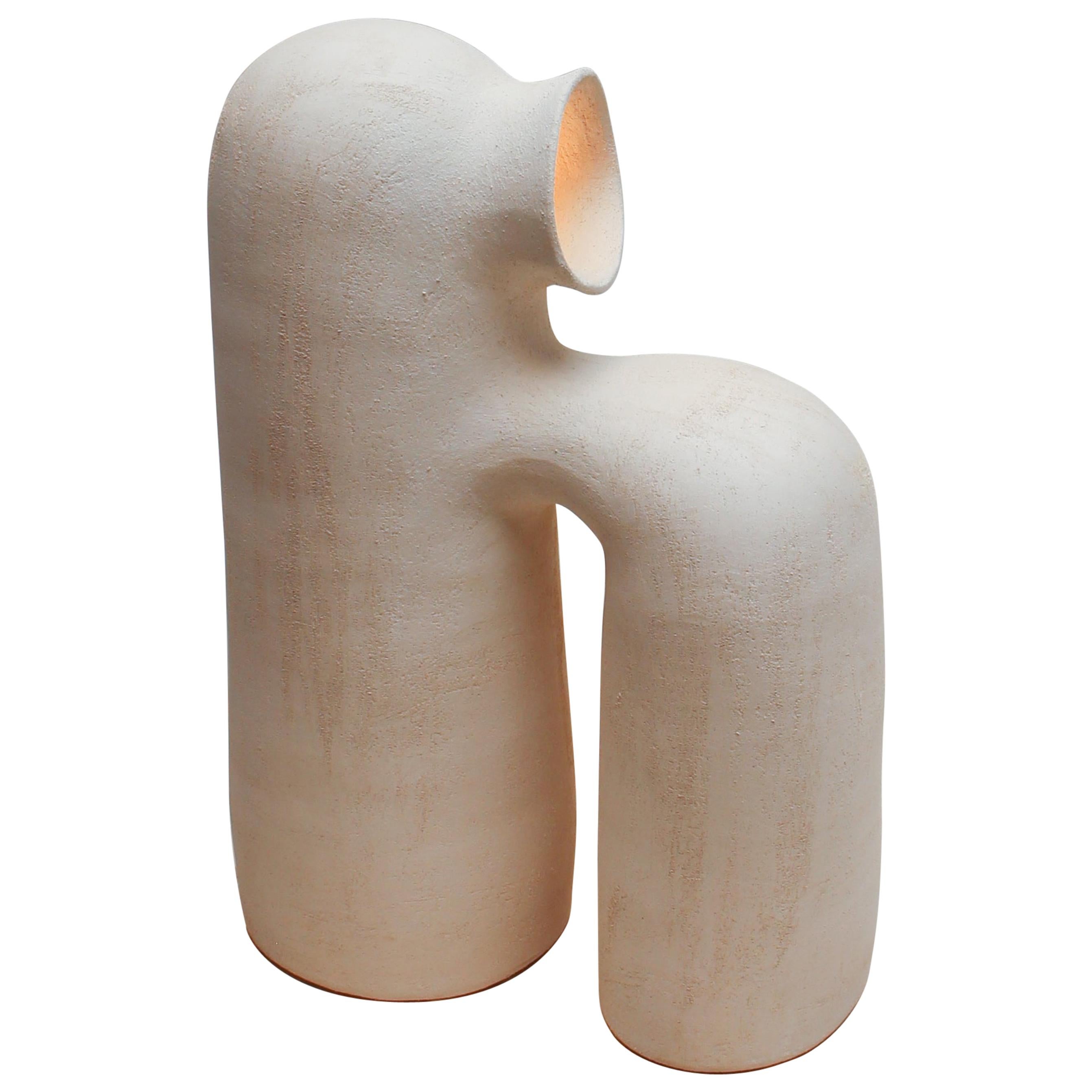 Refuge White Stoneware Table Lamp by Elisa Uberti