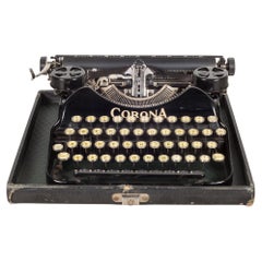 Antique Refurbished Art Deco Corona Four Portable Typewriter, c.1925