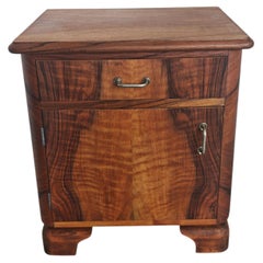 Refurbished Art Deco Nighstand in Walnut, Austria 1930s