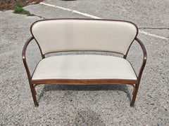 Refurbished Art Nouveau Settee No. 717 by Gustav Siegel for J.J. Kohn, 1899