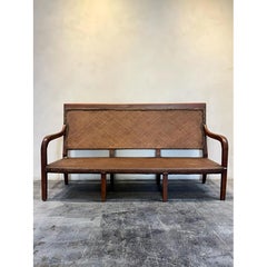 Refurbished Cane Bench, 18th Century