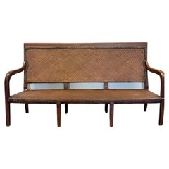 Used Refurbished Cane Bench, 18th Century
