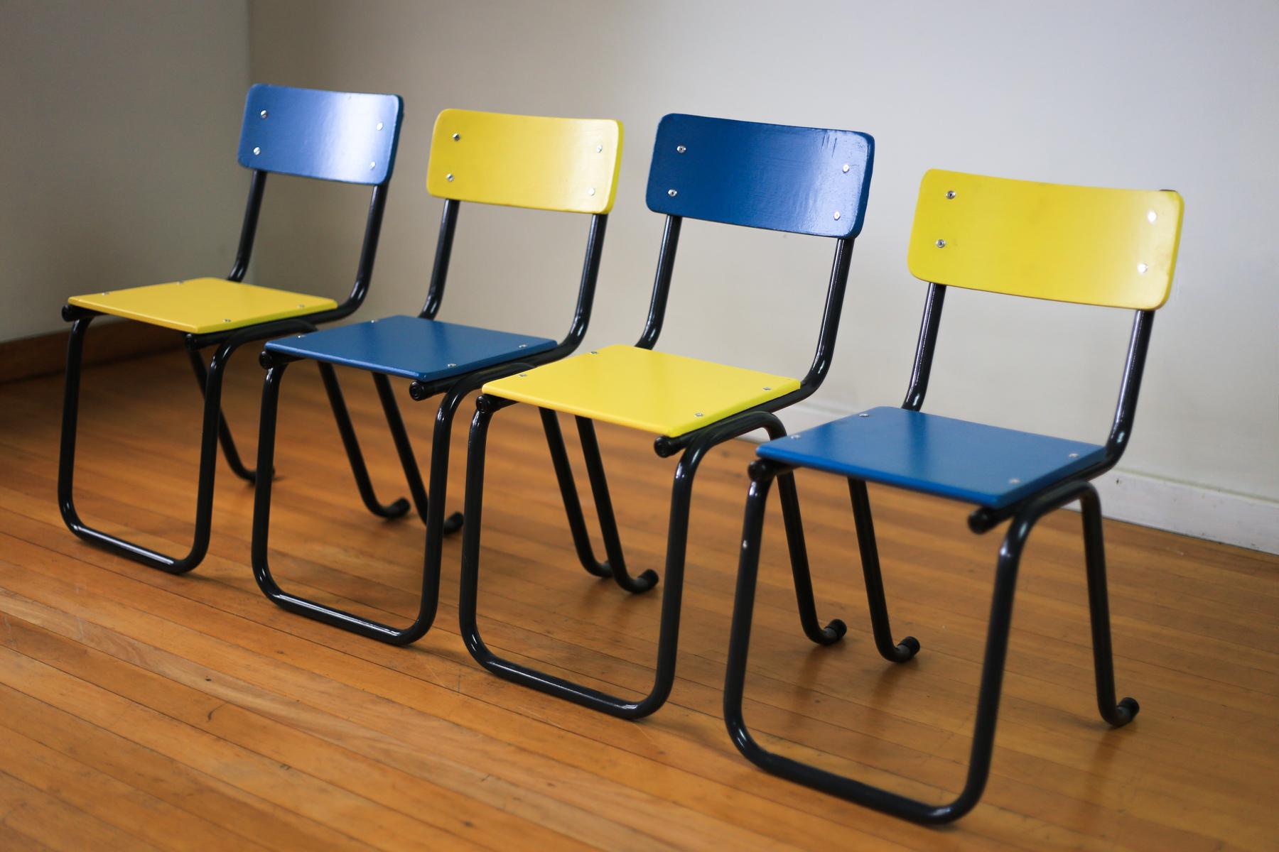 20th Century Refurbished Midcentury Nursery School Chairs For Sale