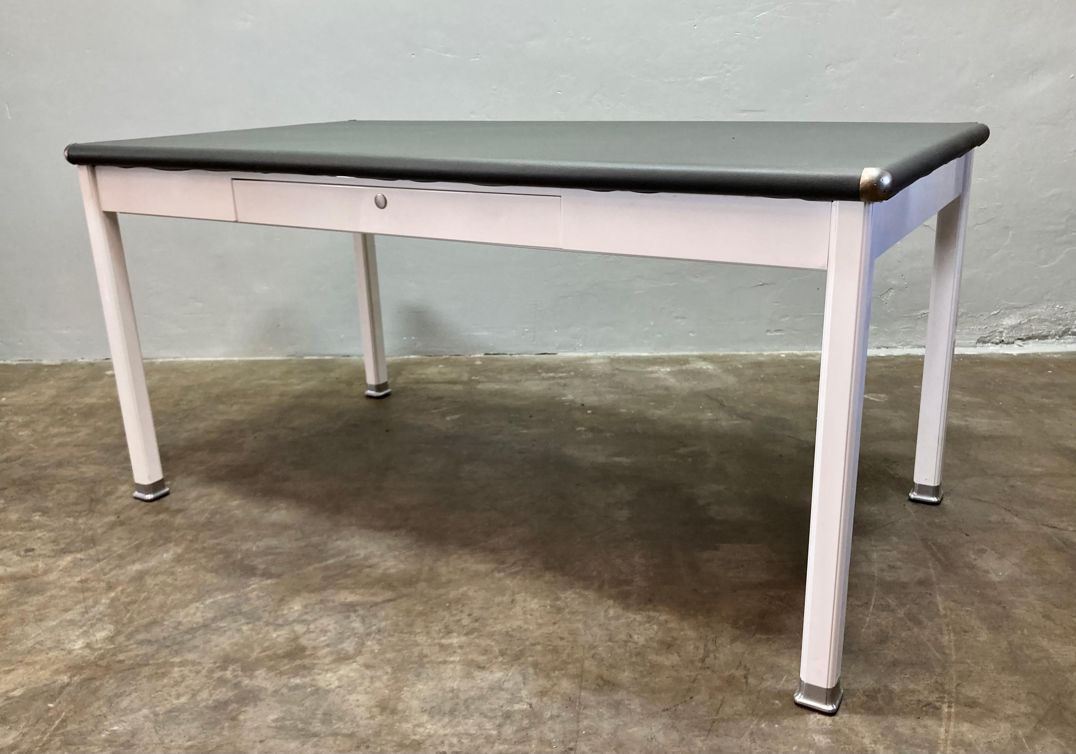Mid-Century Modern Refurbished Vintage Shaw Walker Work Table For Sale