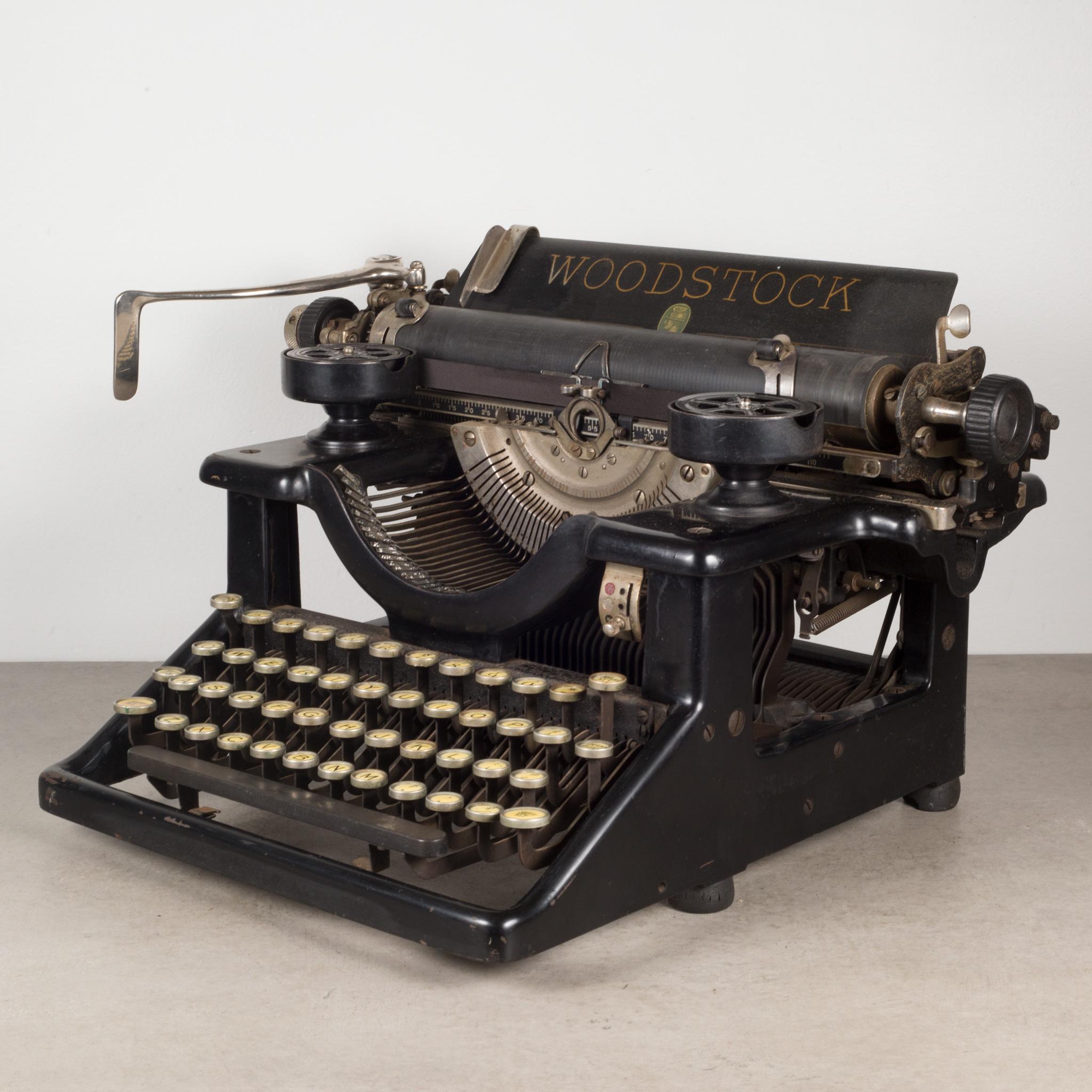 About

An original refurbished Woodstock Model 5N typewriter with yellow and black nickle keys. It has smooth typing and the carriage advances and functions very well.

Creator Woodstock Typewriter Company.
Date of manufacture