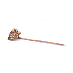 Regal 14k Yellow Gold Lion Head Pin