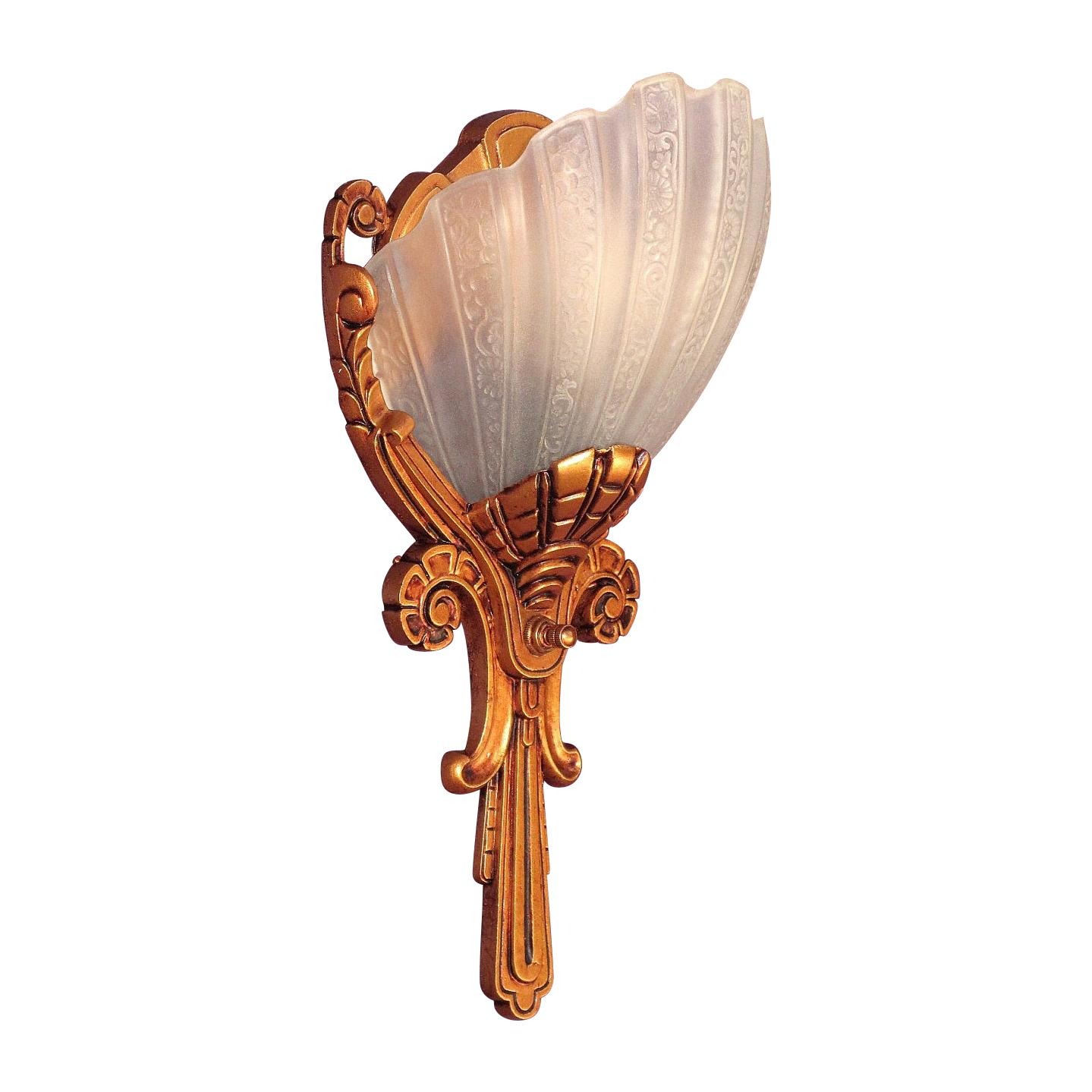 Regal 1930s Deco Sconces 4 Available Priced Each For Sale