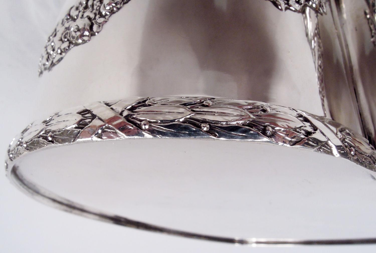 Regal and Romantic Sterling Silver Heart-Shaped Jewelry Box For Sale 3