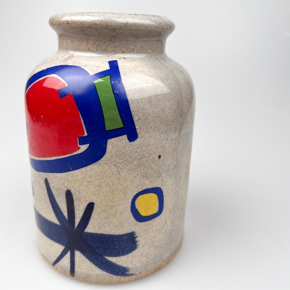 Spanish Regal Ceramic Vase, 1980s For Sale