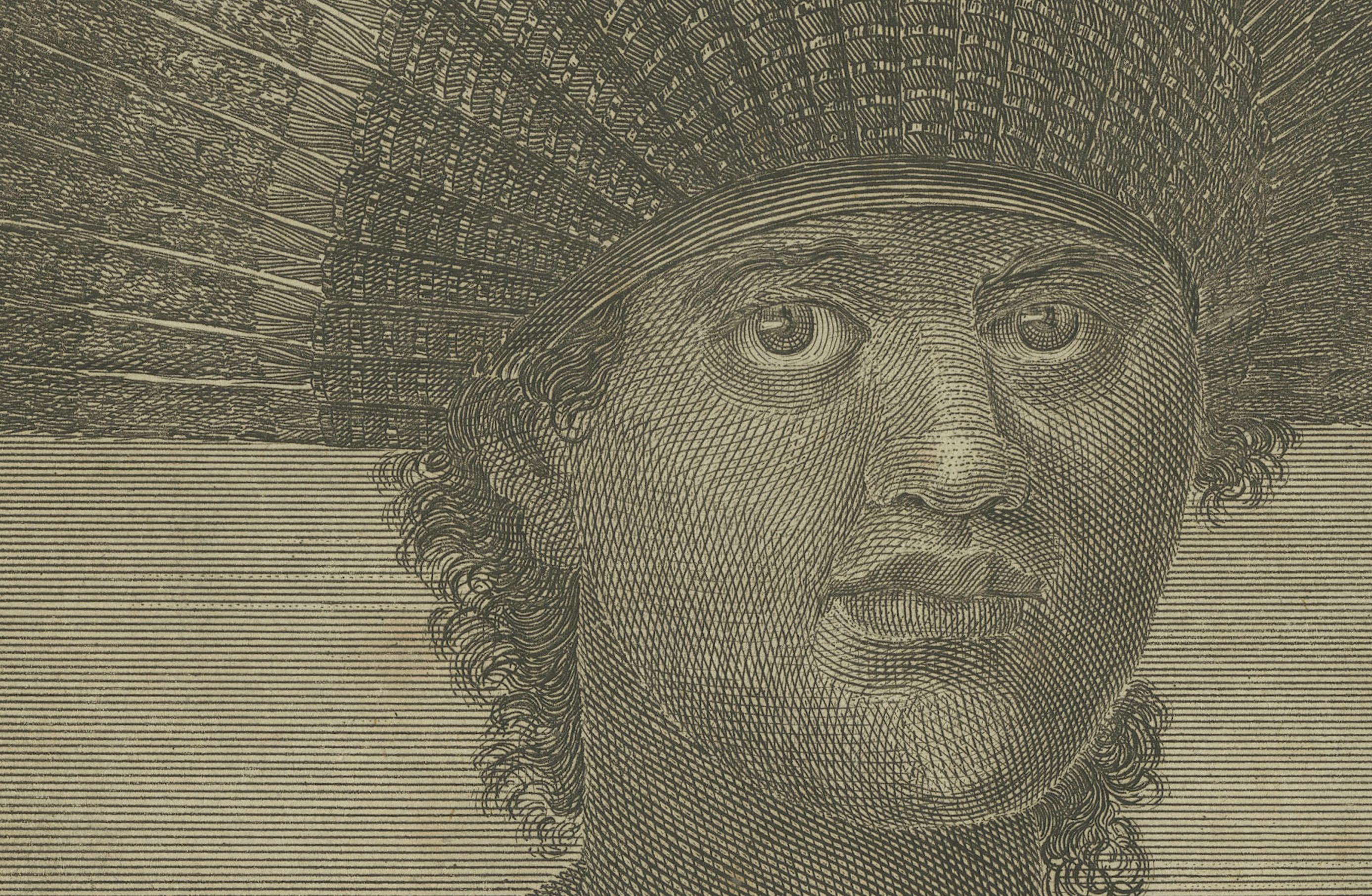 Engraved Regal Dignity and Island Beauty: King Poulaho of Tonga and a Woman of Eua, 1785 For Sale