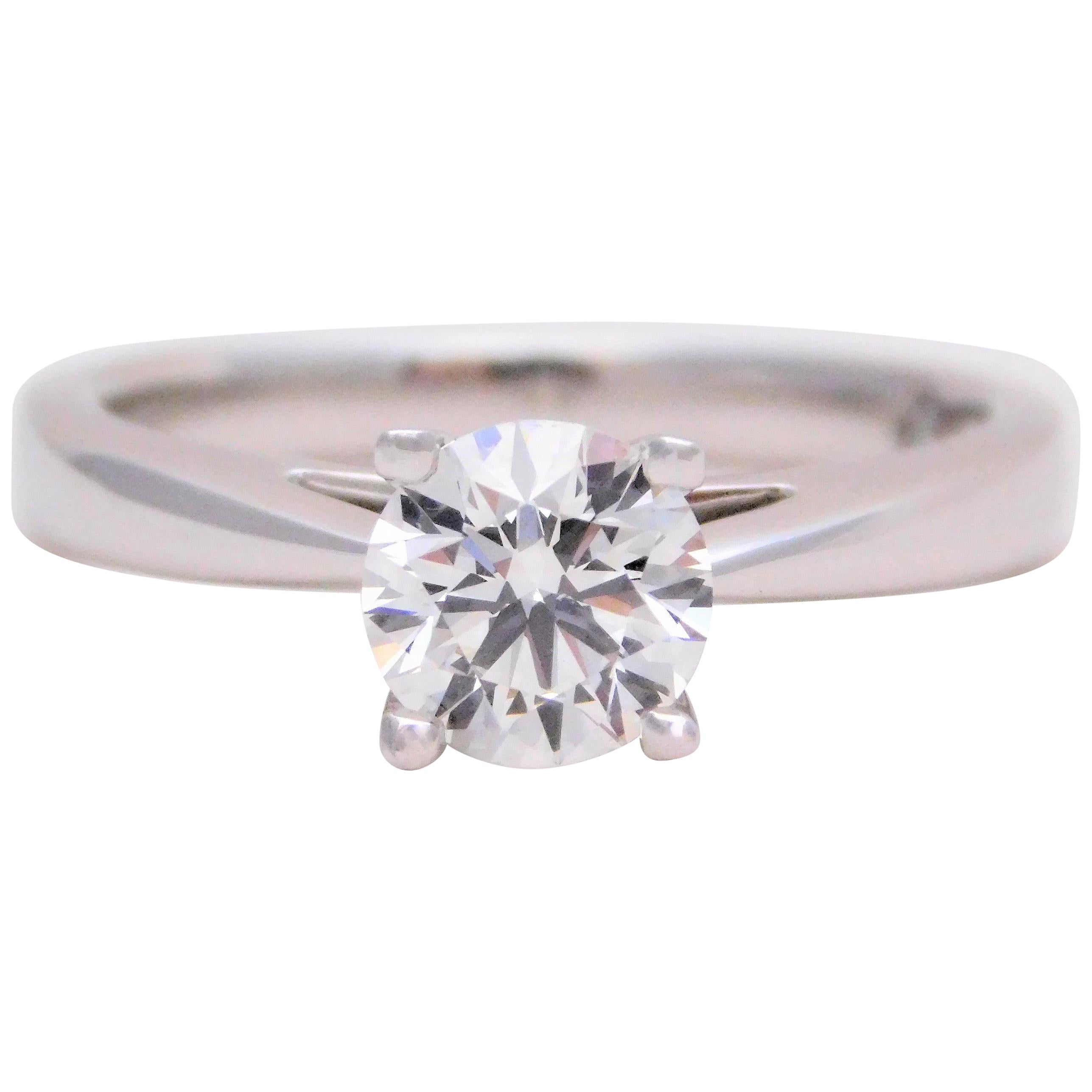 Regal Elegance 1.06 Carat Round Brilliant Diamond Solitaire Platinum Engagement