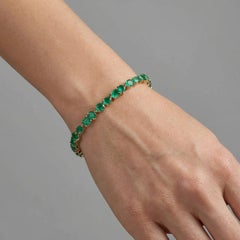 Regal Emerald Diamond 14K (Custom) Yellow Gold Bracelet