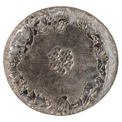 Regal Hybrid Silver Plated Round Platter in Brass, Viya by Vikram Goyal