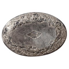 Regal Hybrid Silver Plated Round Platter Large in Brass, Viya by Vikram Goyal