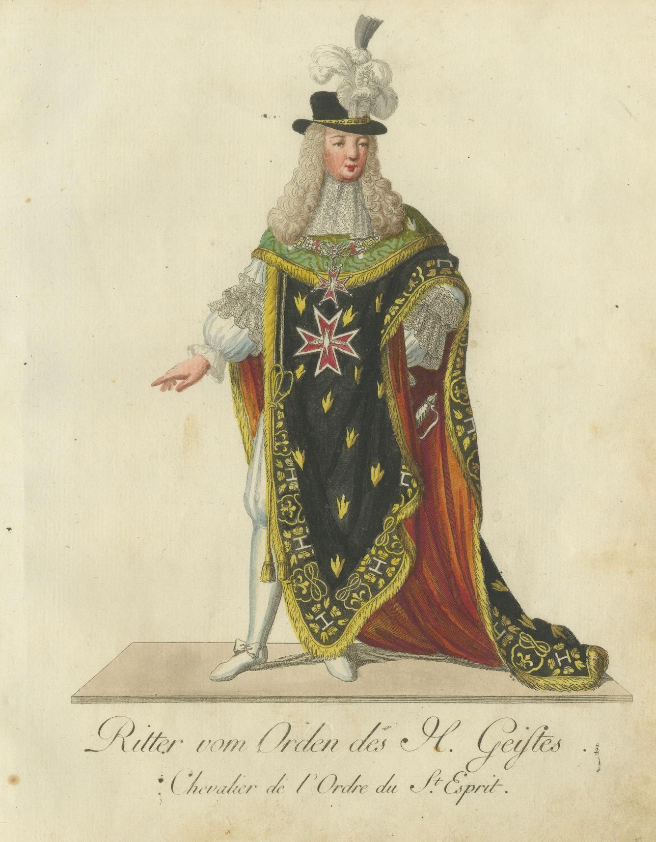 Late 18th Century Regal Knight of the Order of the Holy Spirit – A Rare 18th-Century Masterpiece For Sale