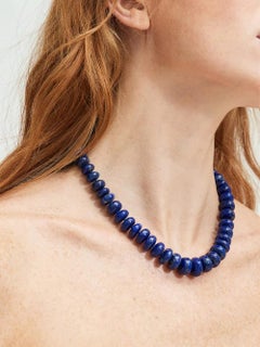 Regal Lapis Lazuli 14K Gold Statement Necklace