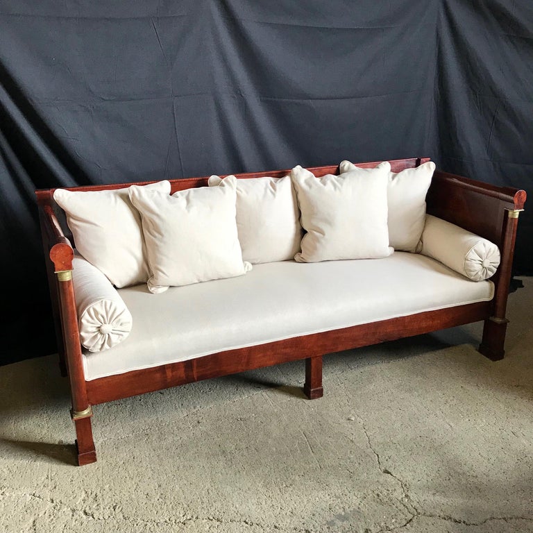 Regal Mahogany Empire Style French Antique Daybed at 1stDibs
