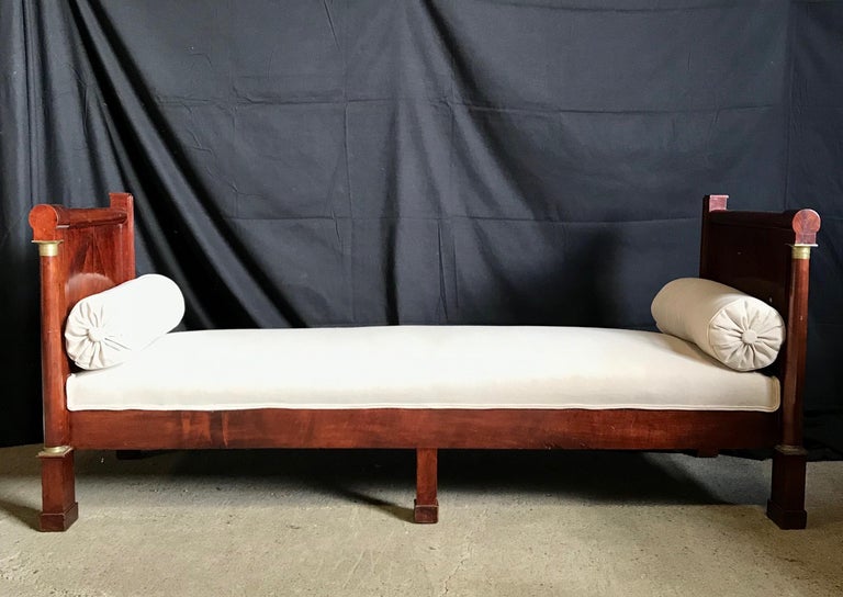Regal Mahogany Empire Style French Antique Daybed at 1stDibs