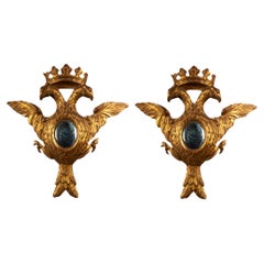 Regal Reflections: Convex Mirrors with Carved Double Eagles and Crowns