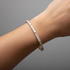 Regal Round 14K (or 18k upon request) Yellow Gold Diamond Bangle Bracelet