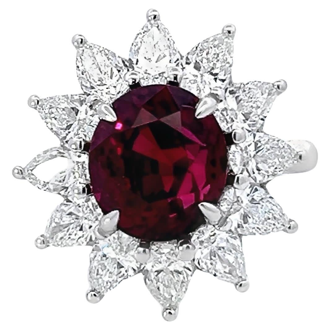 Regal Ruby Diamond Ring For Sale