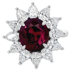 Anillo Regal Rubí Diamante