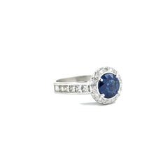 Regal Sapphire & Diamond Ring in Platinum