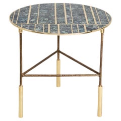 Table d'appoint Regal en laiton et pierre semi-précieuse, Viya de Vikram Goyal