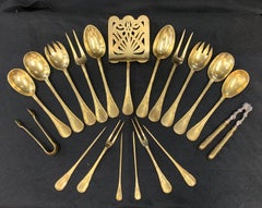 Regal Vienna Vermeil Flatware Silver Service for 18 Guest in Campaign Chest