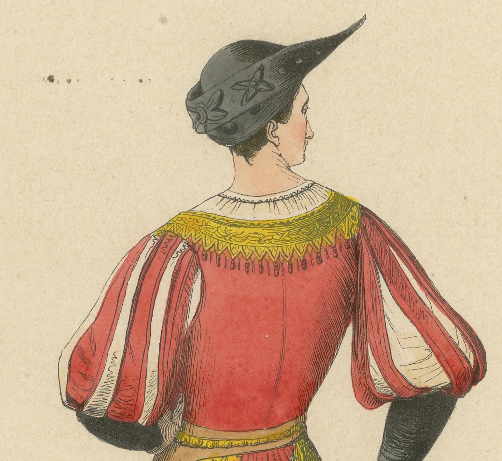 Mid-19th Century Regalia of Valor: The Distinguished Garb of a Medieval Soldier, 1847