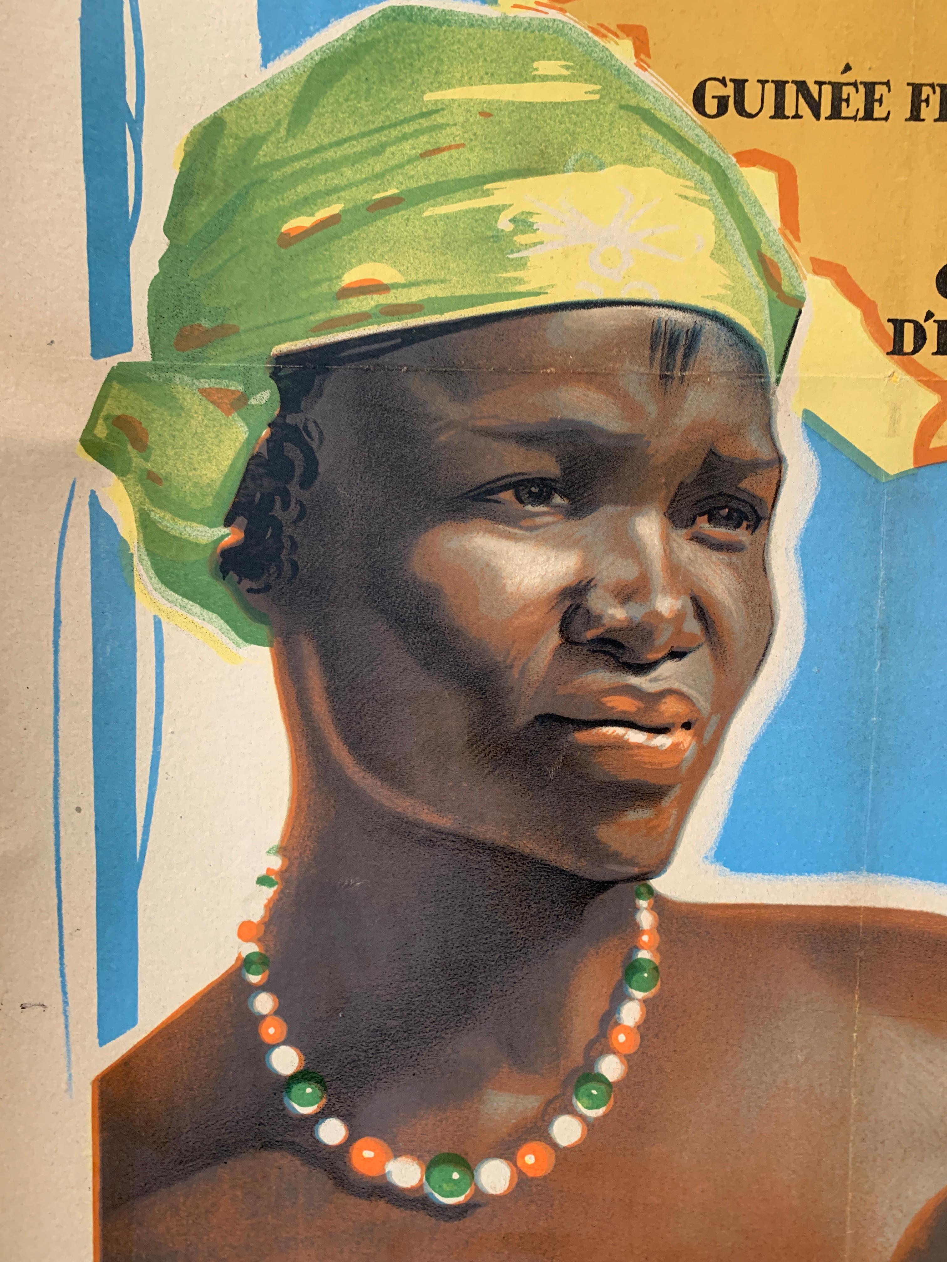 'Regards Sur L'Afrique' Original Vintage Poster by Jacques Bonneaud, 1944 In Good Condition For Sale In Melbourne, Victoria