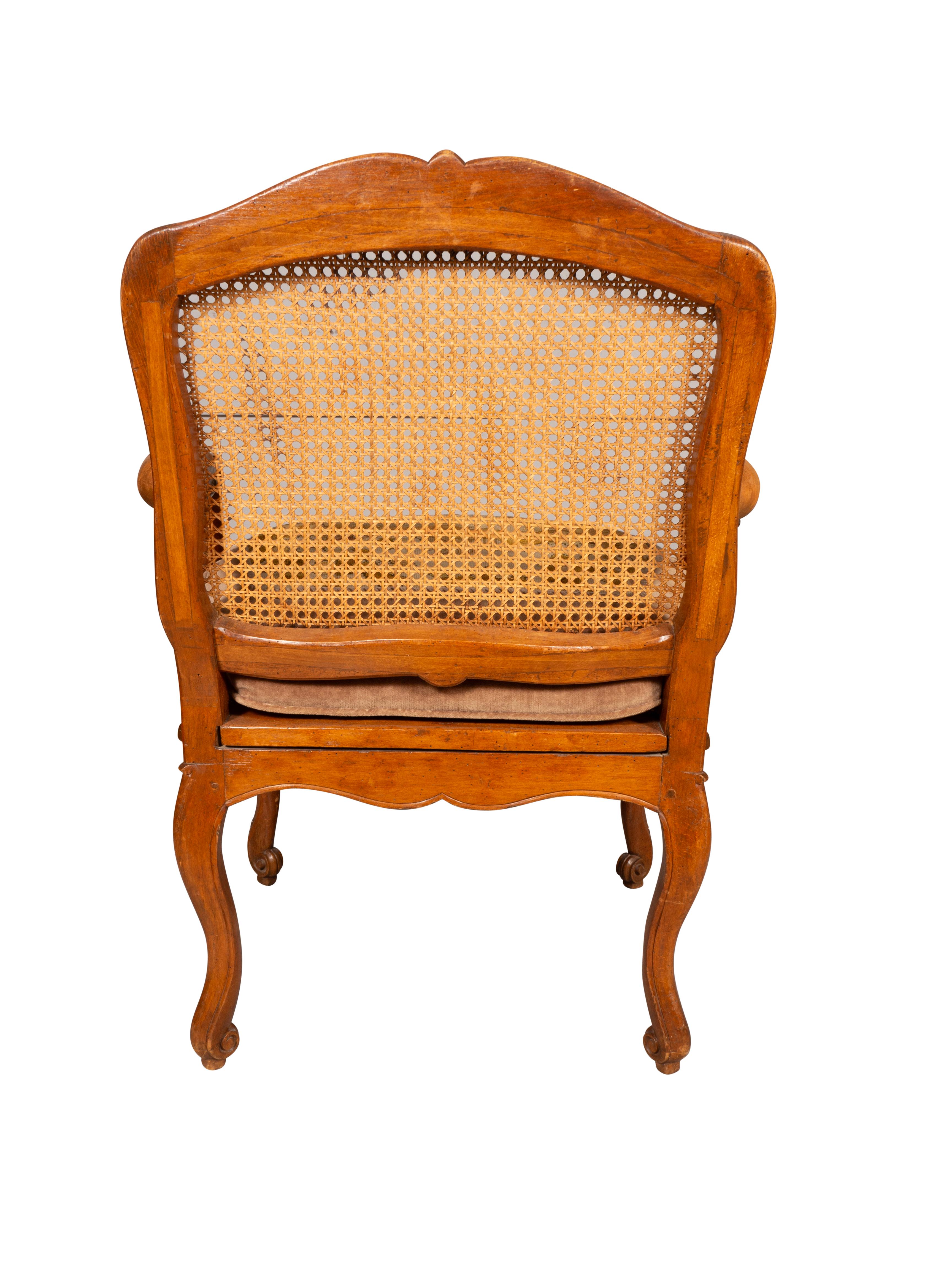 French Regence Beechwood Armchair For Sale