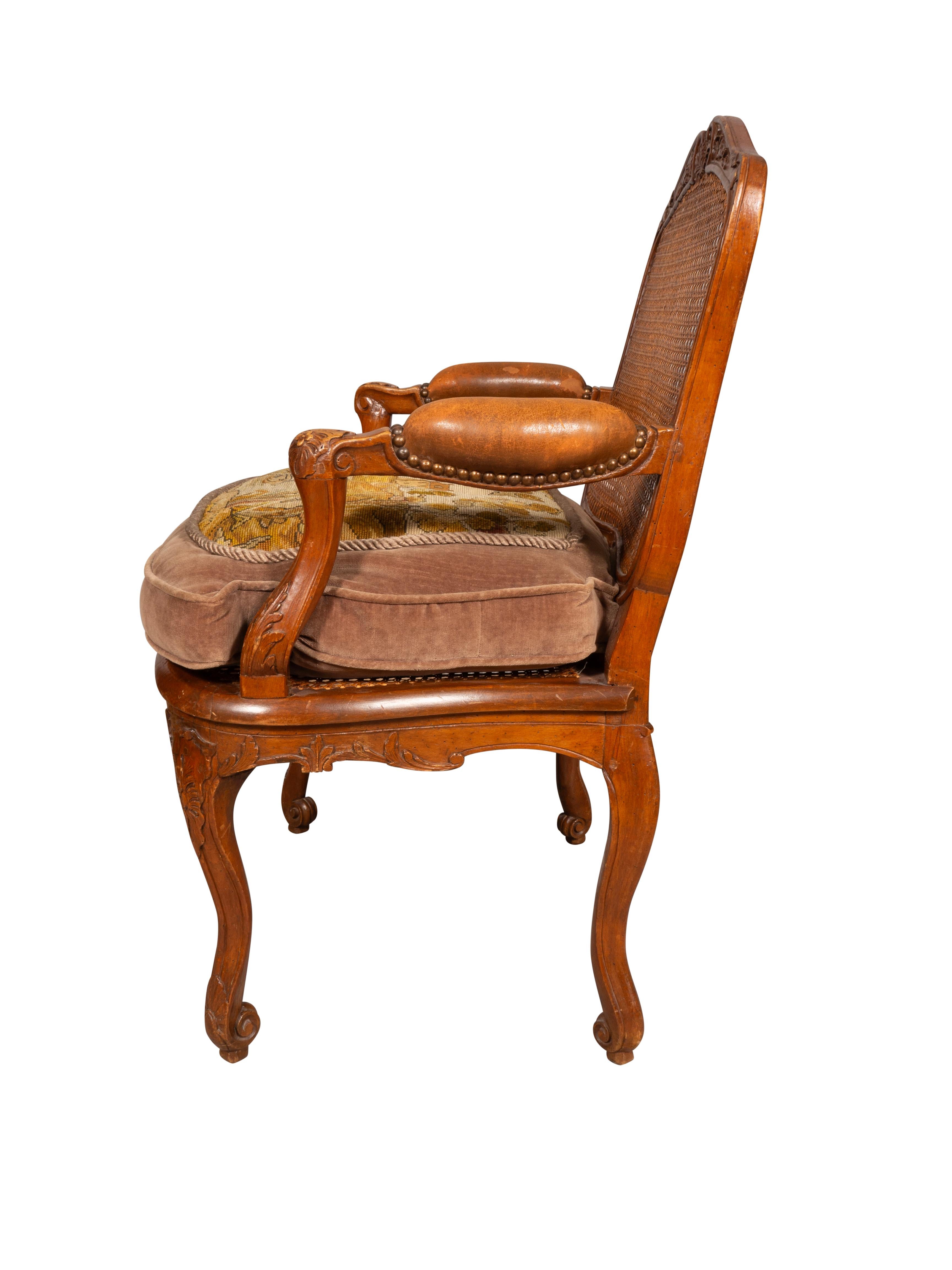 Regence Beechwood Armchair In Good Condition For Sale In Essex, MA