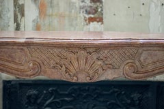 Regence Burgundy Stone Mantel, 18th Century