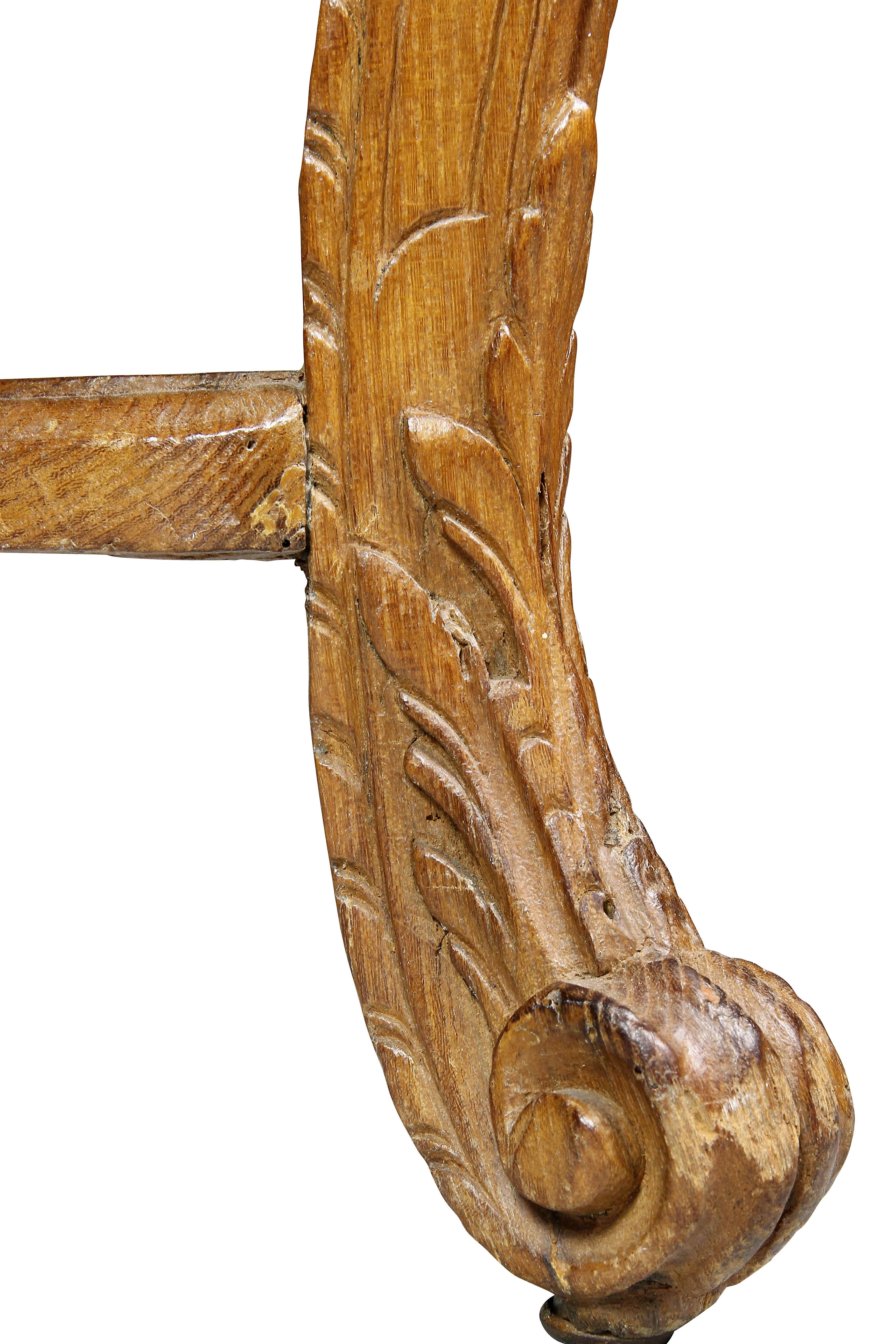 Regence Carved Oak Fauteuil 5