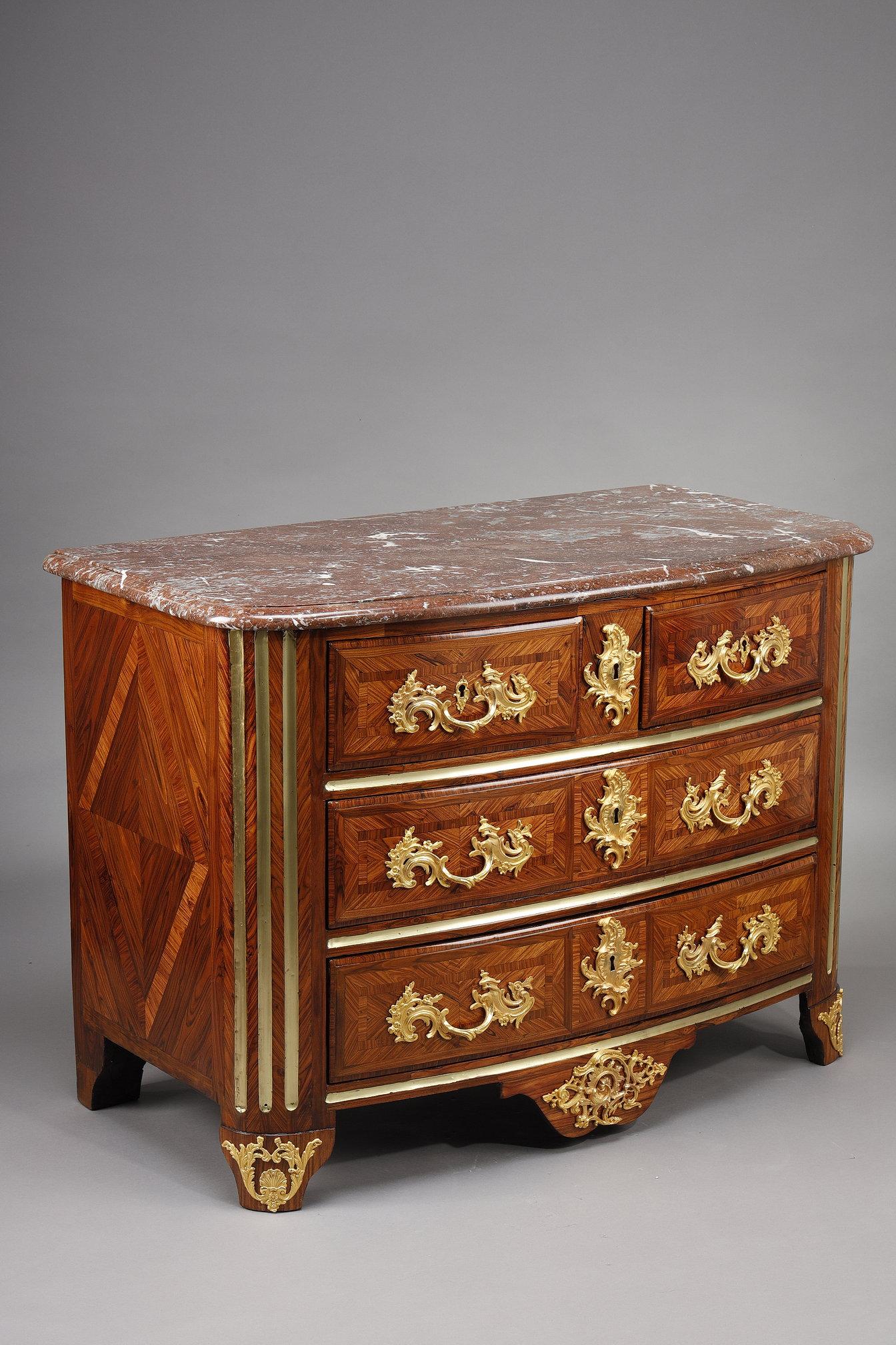 Regency Regence chest of drawers stamped P M , attributed to Pierre Moulin For Sale