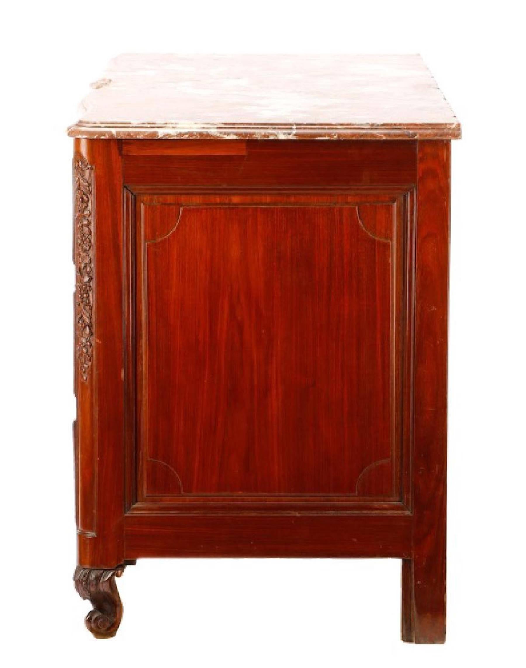 French Regence Chinoiserie Marble-Top Commode For Sale