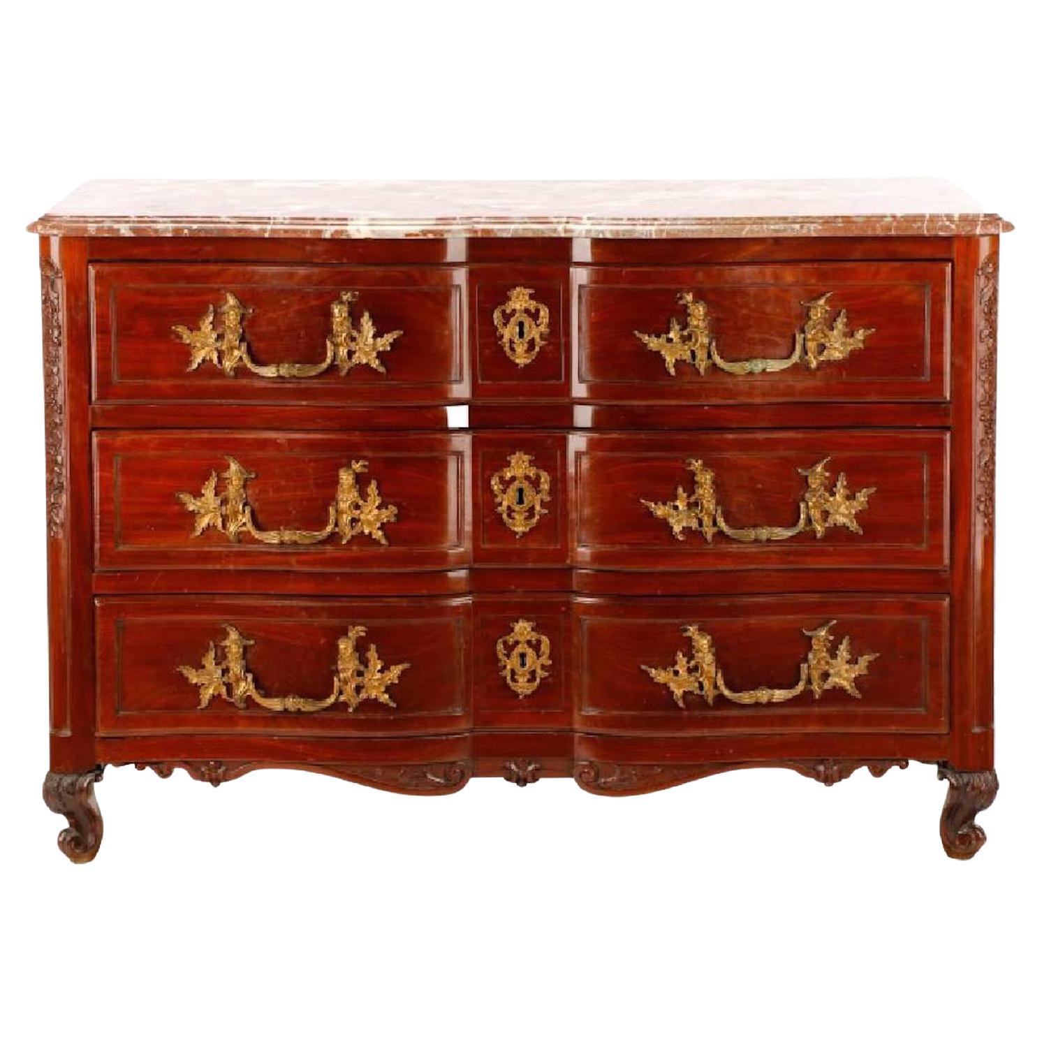 Regence Chinoiserie Marble-Top Commode For Sale