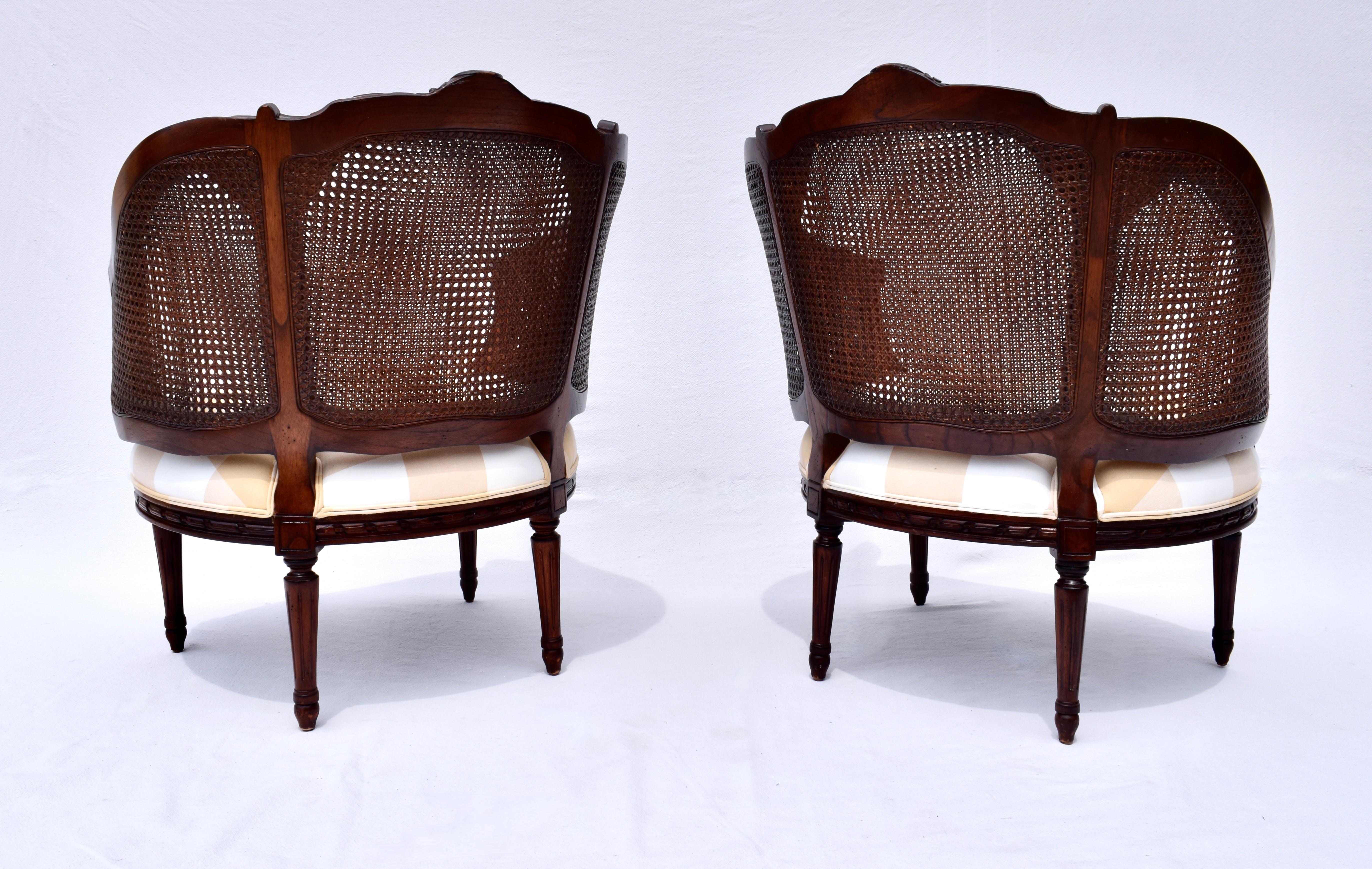 Sedie bergere a doppia canna Regence, coppia In condizioni buone in vendita a Southampton, NJ