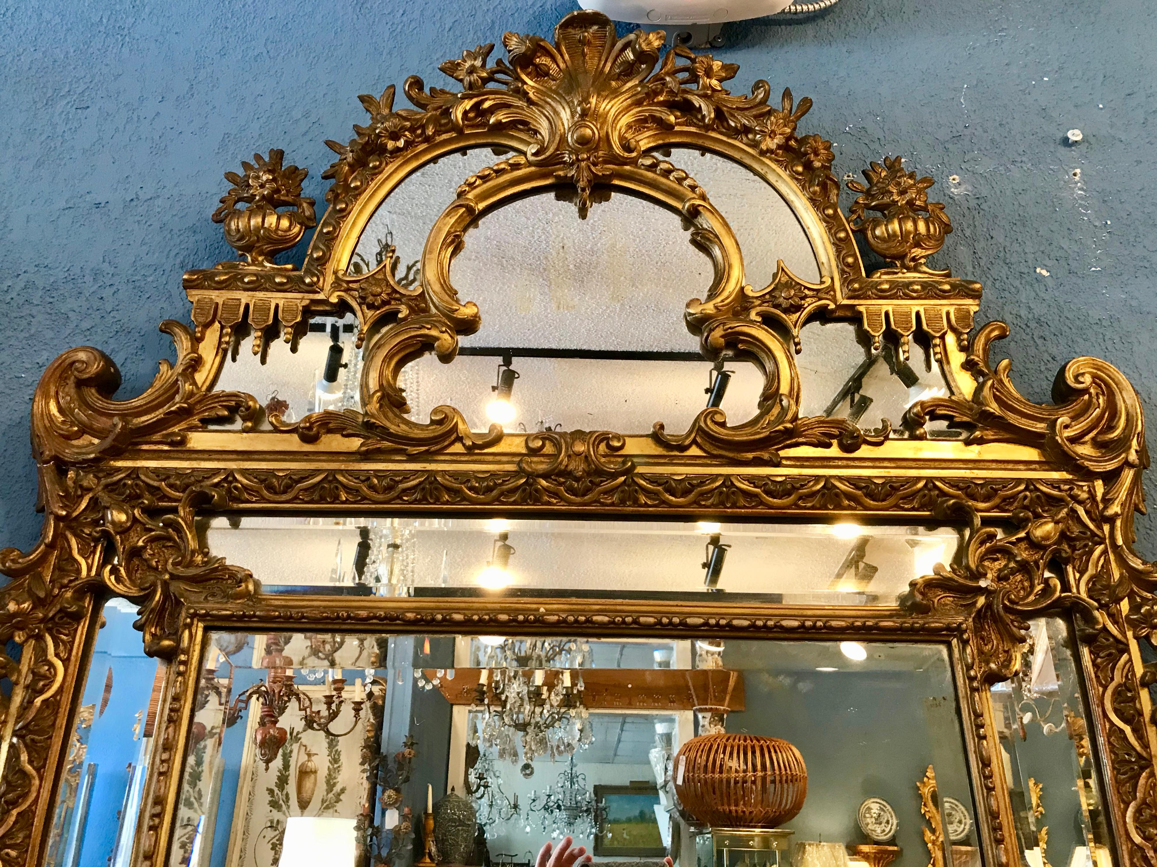 French Regence Gilded Mirror
