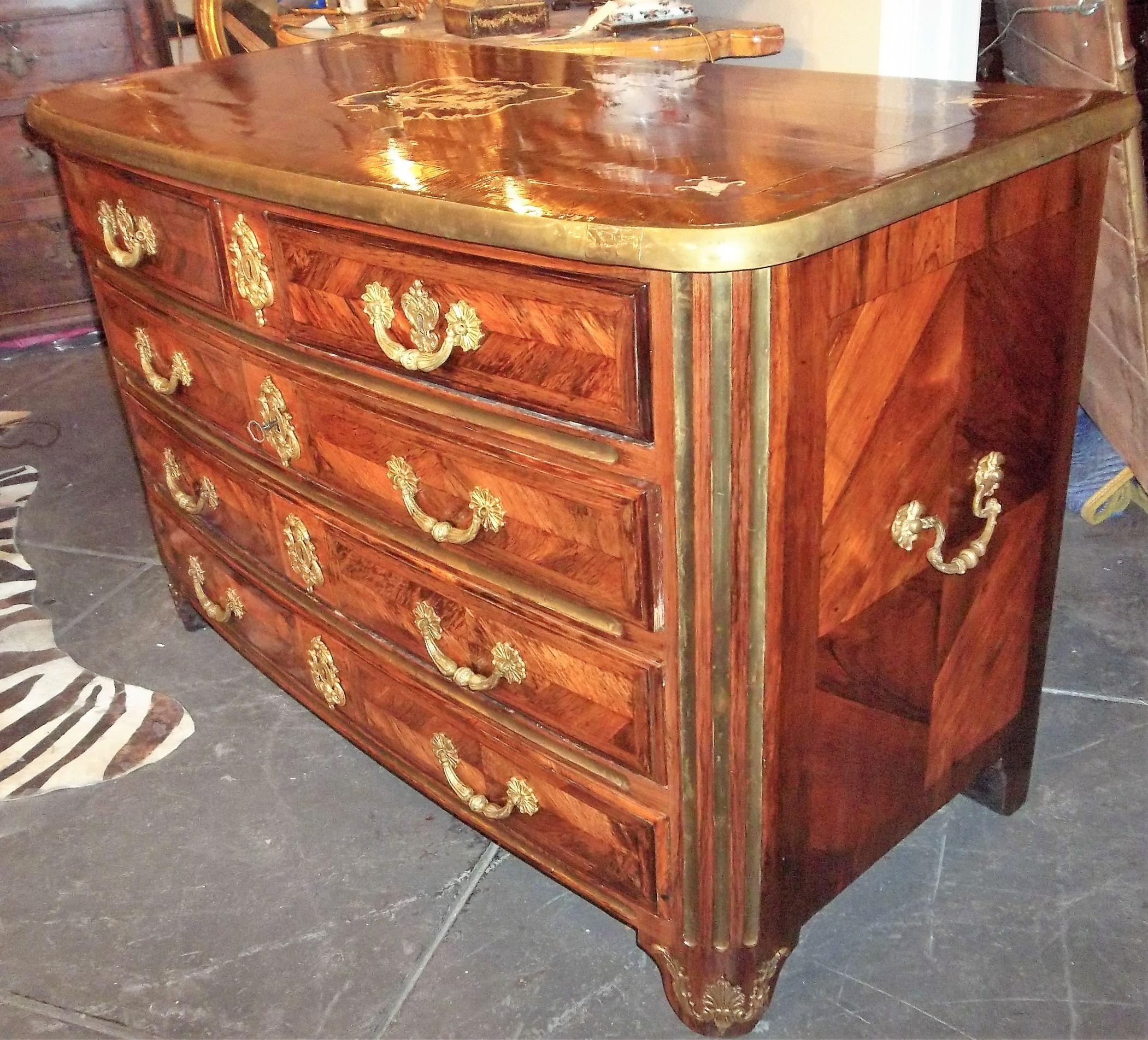 Regence Kingwood Commode Early 18th Century with Gilded Mounts 5