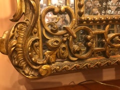 Regence Style Large Carved Giltwood Mirror