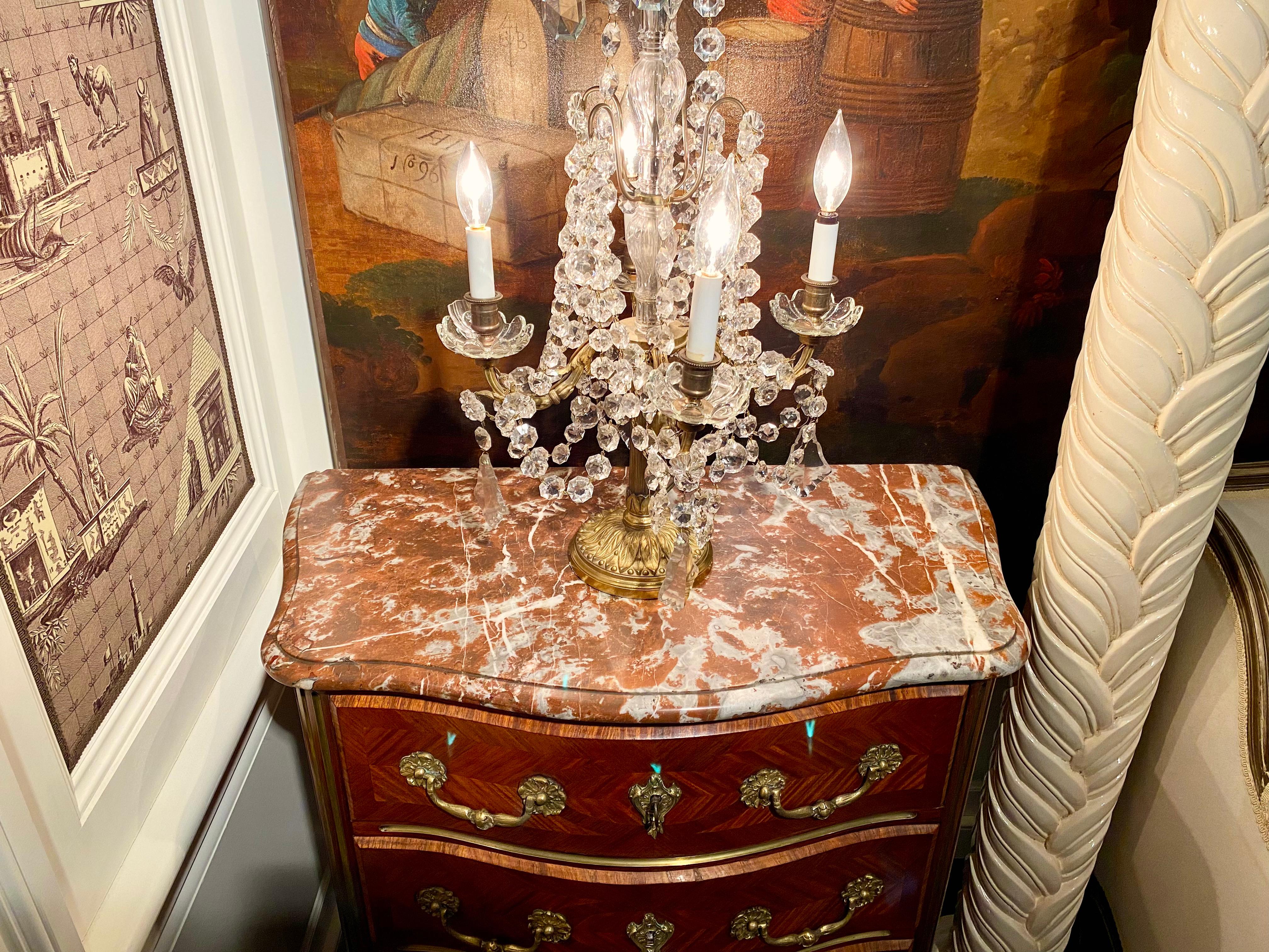 Regence Parquetry French Commode, Marble Top, 19th Century For Sale 10