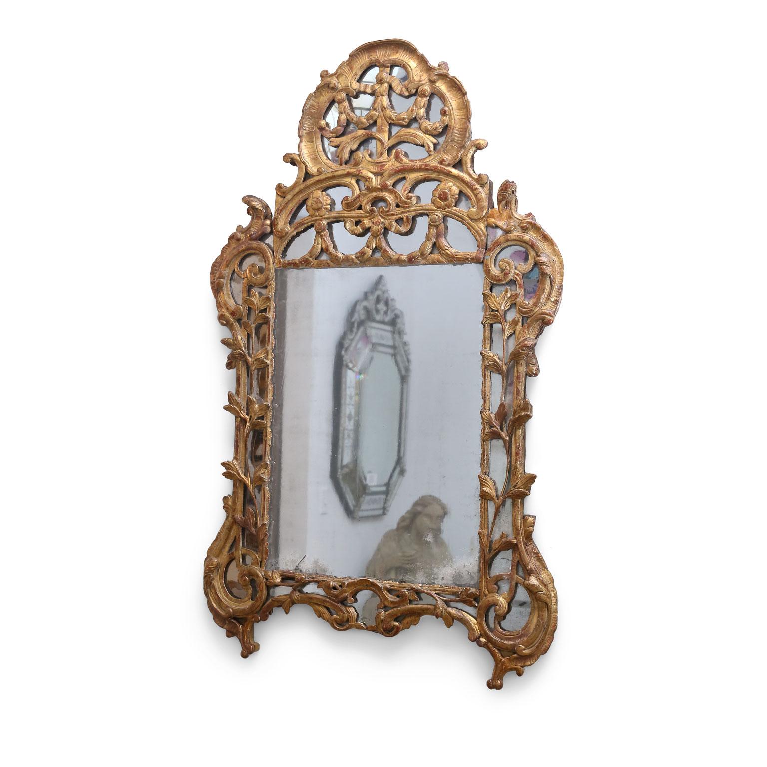 Louis XV Regence Period Giltwood Mirror