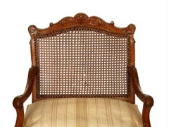 Regence Style Caned Fauteuil with Cushion