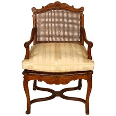 Fauteuil de Caña Estilo Regencia con Cojín
