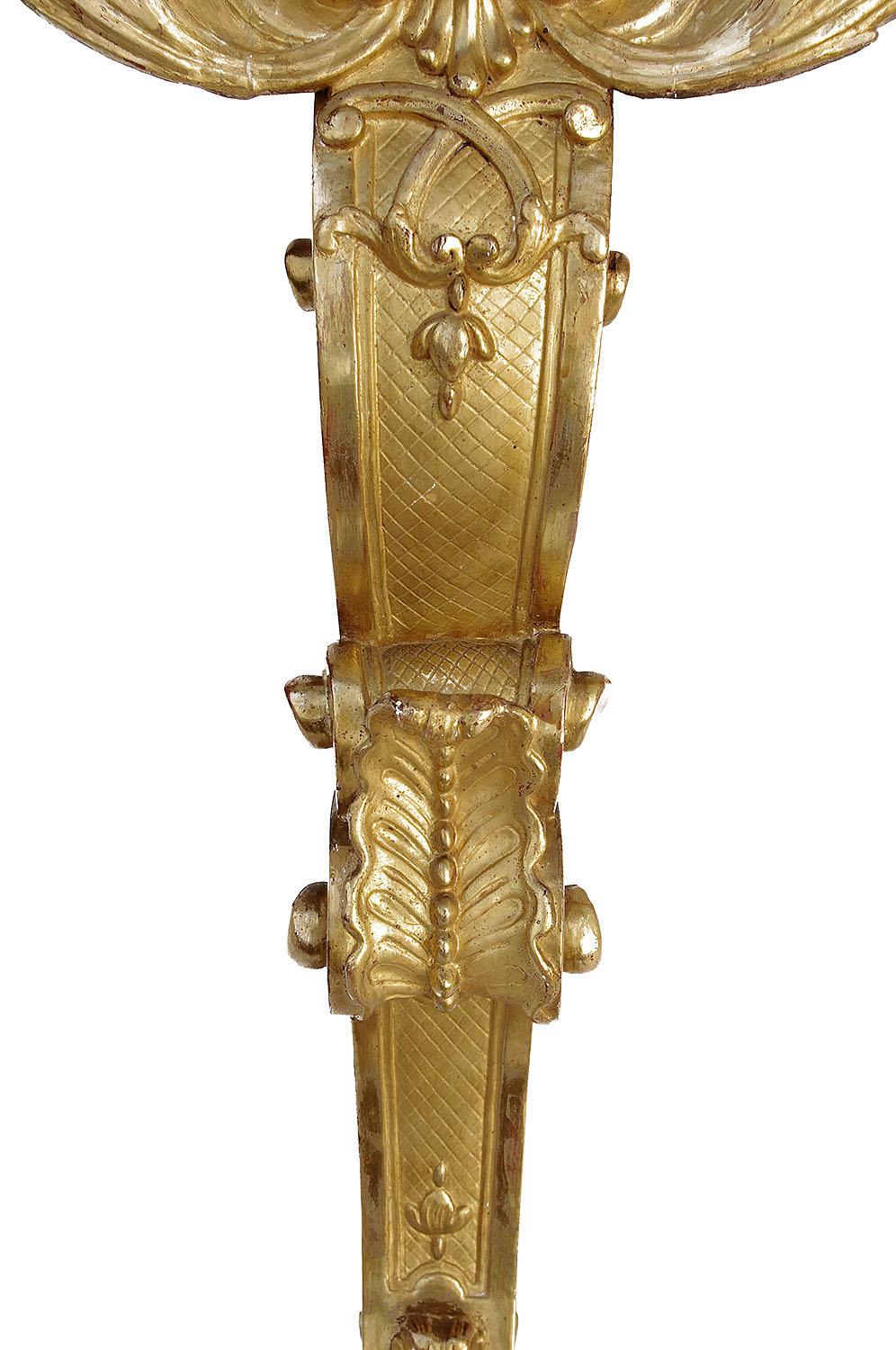 French Regence Style Carved and Giltwood Wall Bracket, Late 19th Century