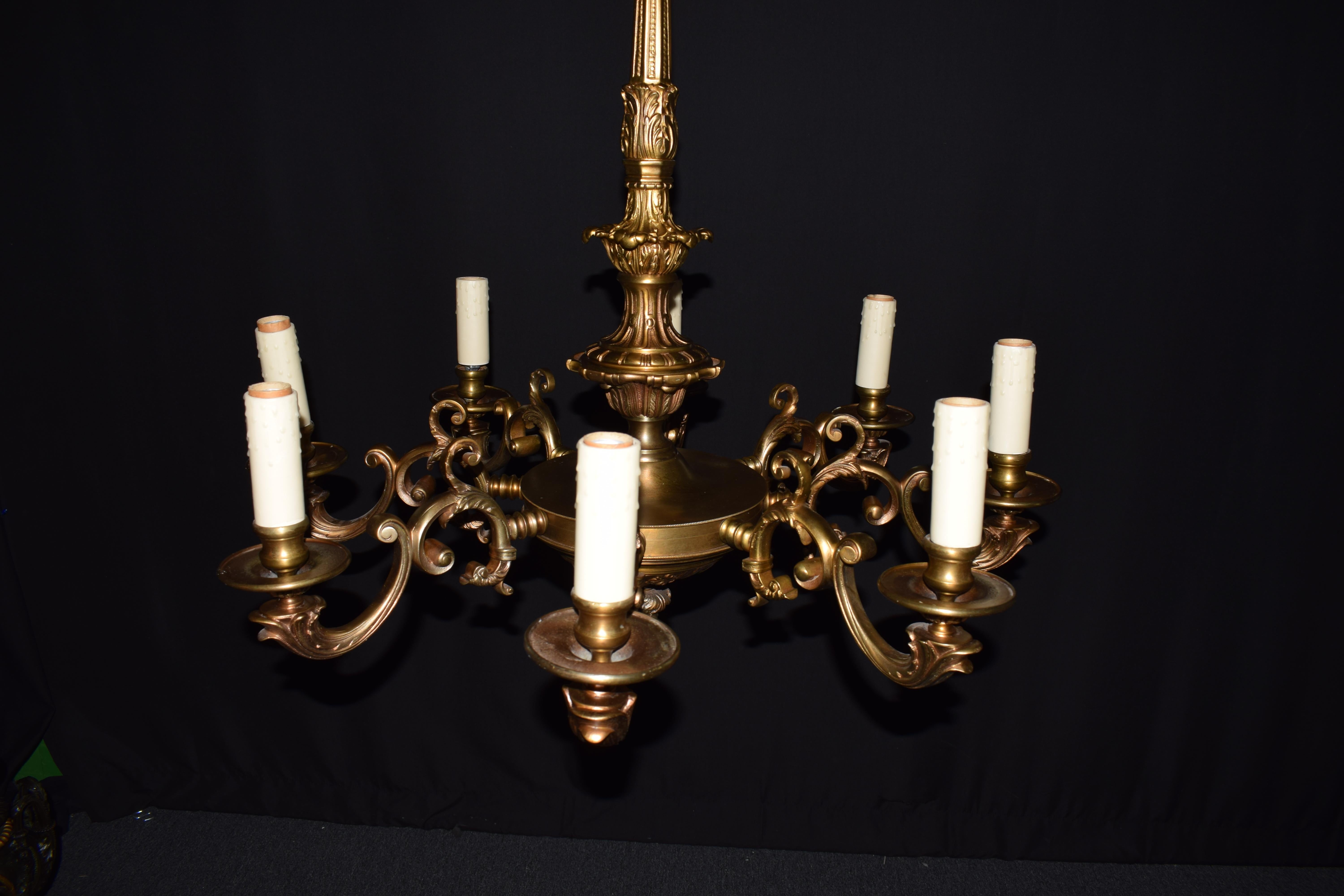 Regence Style Chandelier In Good Condition For Sale In Atlanta, GA