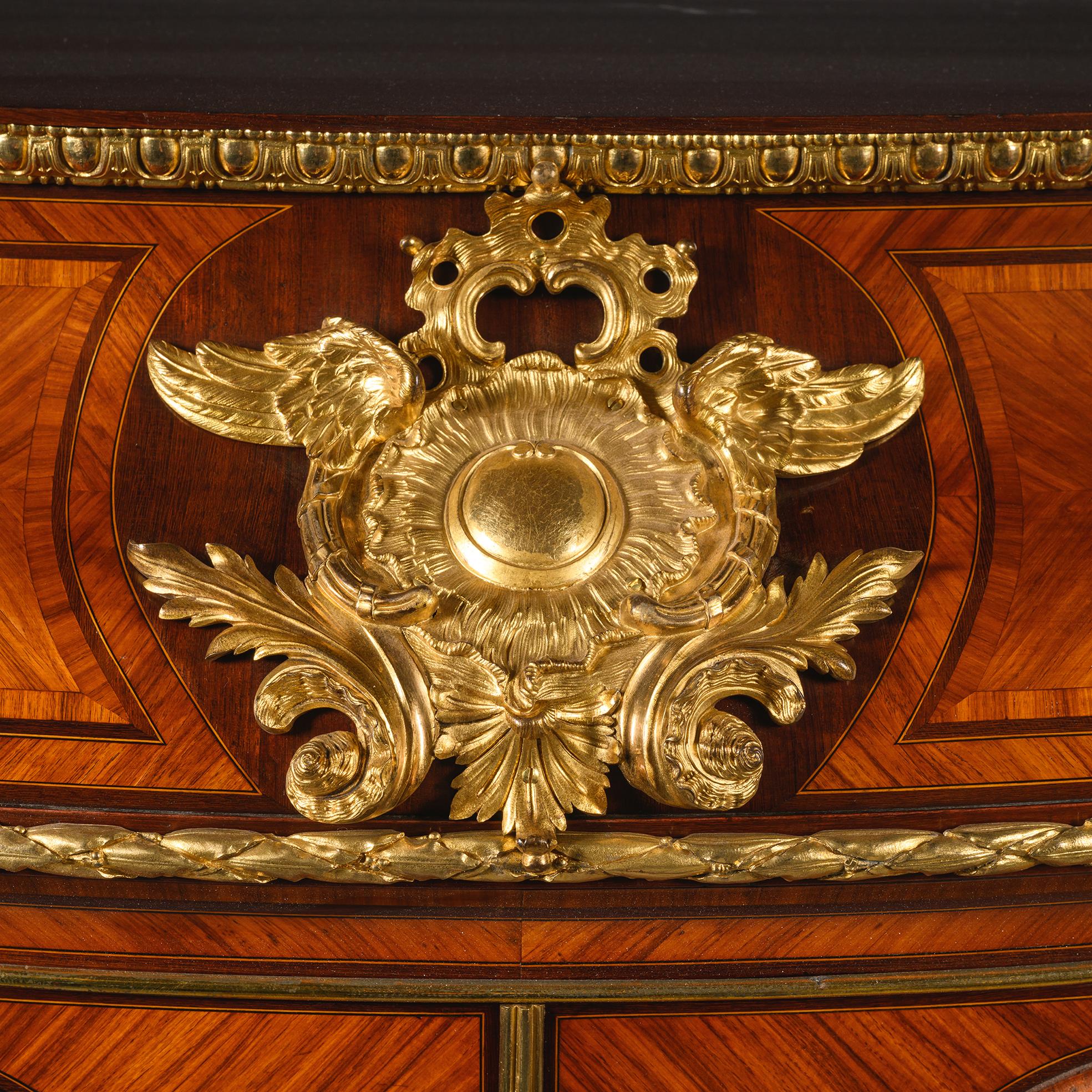 XIXe siècle Bibliothèque en marqueterie montée sur vermeil de style Régence par la Maison Beurdeley, Paris en vente