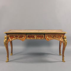 Regence Style Gilt-Bronze Mounted Parquetry Bureau Plat